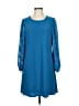 CeCe Solid Blue Casual Dress Size M - photo 1