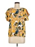 Shein Yellow Short Sleeve Blouse Size 6 - photo 1