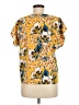Shein Yellow Short Sleeve Blouse Size 6 - photo 2