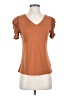 T Tahari Brown Short Sleeve Top Size XS - photo 1