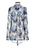 Free People 100% Polyester Print Blue Long Sleeve Blouse Size S - photo 2