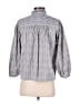 Gap 100% Cotton Gray Long Sleeve Blouse Size M - photo 2