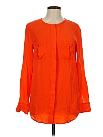 Adriano Goldschmied Long Sleeve Silk Top (view 1)