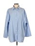 The Row Blue 3/4 Sleeve Button-Down Shirt Size L (estimated) - photo 1