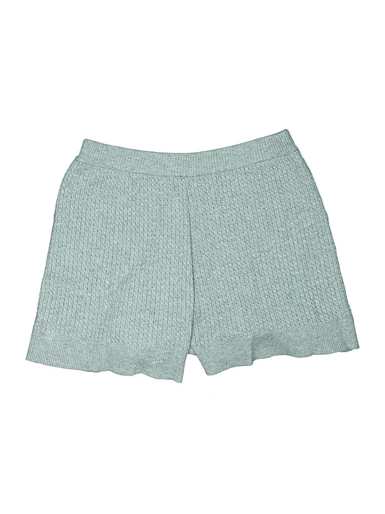 WeWoreWhat Shorts: Teal Chevron/Herringbone Pattern Bottoms - Size Small