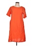 Assorted Brands Solid Orange Casual Dress Size L - photo 1