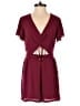 Express 100% Polyester Solid Burgundy Romper Size 2 - photo 1