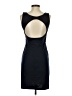 Aqua Solid Black Casual Dress Size S - photo 2