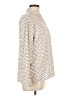 Express Polka Dots Ivory Long Sleeve Blouse Size L - photo 4