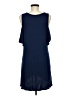 Adrienne Solid Blue Casual Dress Size M - photo 2