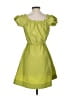 LDT 100% Polyester Solid Green Casual Dress Size 0 - photo 2