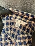 CAbi Houndstooth Blue Long Sleeve Blouse Size S - photo 4