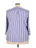 Links Stripes Blue Long Sleeve Blouse Size 2X - photo 2