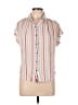 a.n.a. A New Approach Stripes White Ivory Sleeveless Button-Down Shirt Size XS - photo 1