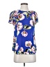 CeCe 100% Polyester Blue Short Sleeve Blouse Size XS - photo 1
