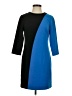 Ann Taylor Color Block Blue Casual Dress Size 0 - photo 1