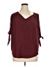 Miss Chievous 100% Polyester Burgundy 3/4 Sleeve Blouse Size XL - photo 1