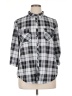 Eden & Olivia Plaid Silver 3/4 Sleeve Blouse Size 1X - photo 1