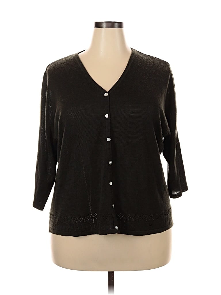 Pre-owned Hillard & Hanson Cardigan Sweater In Black