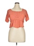 Xtraordinary 100% Rayon Floral Orange Short Sleeve Top Size XL - photo 1