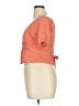 Xtraordinary 100% Rayon Floral Orange Short Sleeve Top Size XL - photo 5