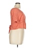 Xtraordinary 100% Rayon Floral Orange Short Sleeve Top Size XL - photo 4