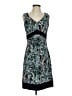 Ann Taylor LOFT 100% Polyester Paisley Teal Cocktail Dress Size 0 - photo 1