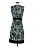 Ann Taylor LOFT 100% Polyester Paisley Teal Cocktail Dress Size 0 - photo 2
