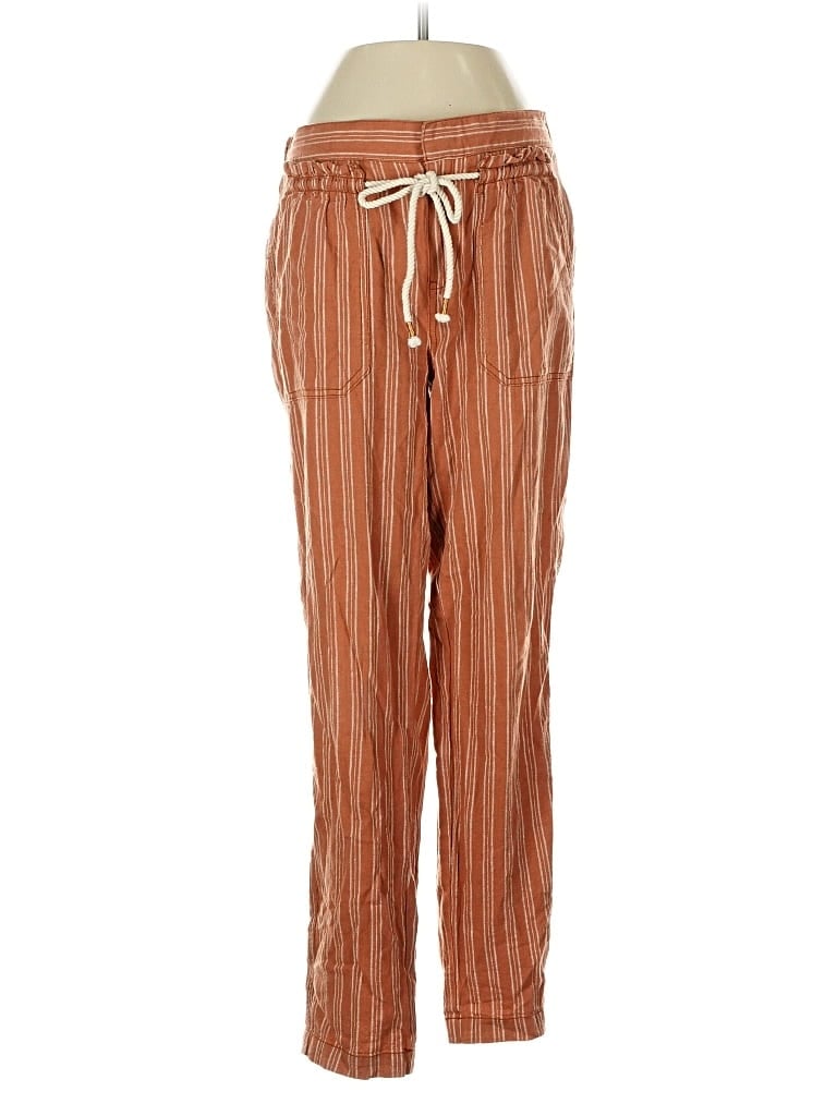 Pre-owned By Anthropologie Linen Pants In Brown