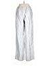 Connie Roberson Metallic Silver Linen Pants Size L - photo 2