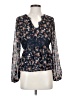 Dynamite 100% Polyester Blue Long Sleeve Blouse Size S - photo 1