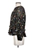 Madewell 100% Polyester Floral Black Long Sleeve Blouse Size XS - photo 5