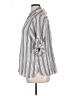 Max Studio 100% Rayon Stripes Silver 3/4 Sleeve Button-Down Shirt Size 1X - photo 5