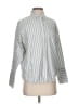 Joie Stripes Silver Long Sleeve Blouse Size S - photo 1