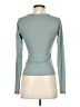 Happily Grey Teal Long Sleeve Top Size S - photo 2