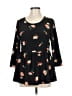 MM Couture 100% Polyester Black 3/4 Sleeve Blouse Size M - photo 1
