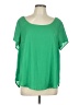 Torrid 100% Polyester Green Short Sleeve Blouse Size Lg Plus (0) - photo 1