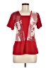 Fashion One Graphic Red Short Sleeve Top Size M - photo 1
