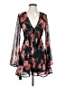 Olivaceous 100% Polyester Floral Black Cocktail Dress Size S - photo 1