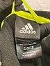 Adidas 100% Polyester Black Zip Up Hoodie Size 10 - 12 - photo 3