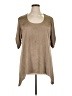Chico's 100% Polyester Tan Short Sleeve Top Size XL (3) - photo 1