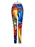 Shein 100% Polyester Graphic Blue Leggings Size 6 - photo 1