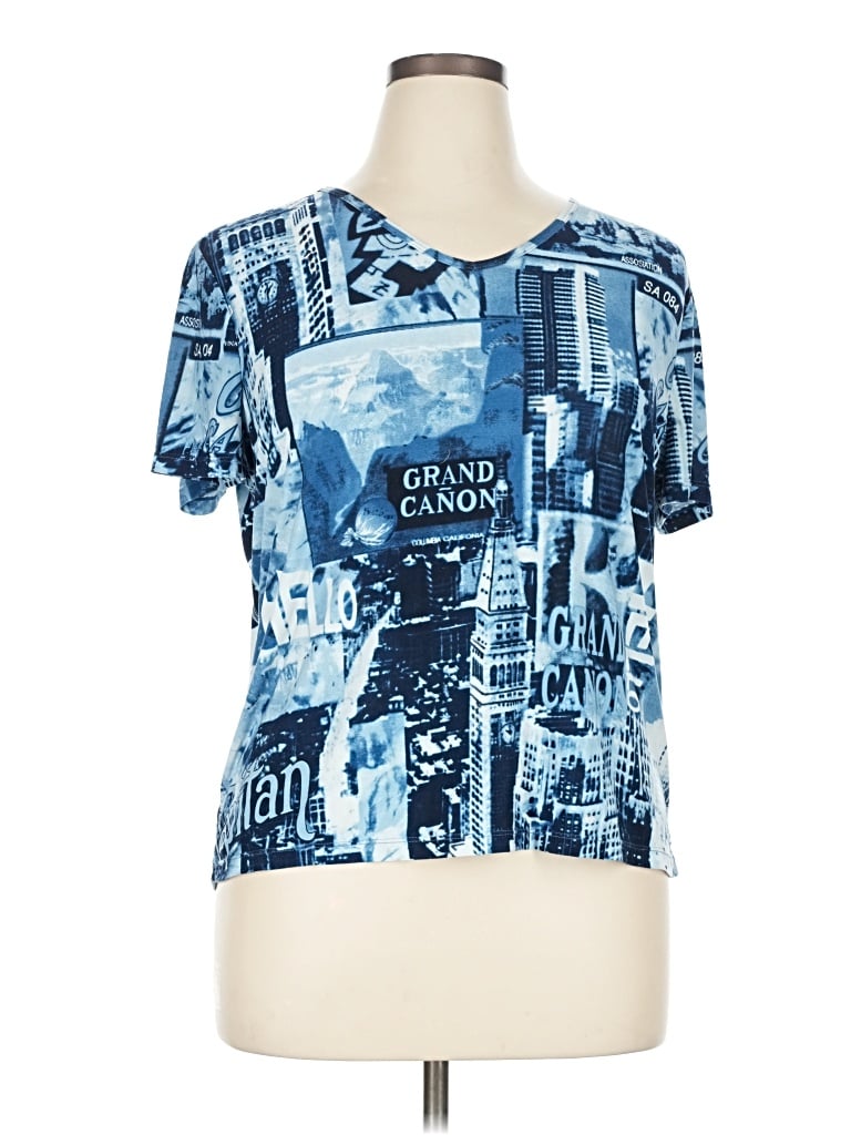 Pre-owned Nygard Short Sleeve T-shirt In Blue