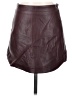 BCBGMAXAZRIA 100% Polyurethane Burgundy Faux Leather Skirt Size XS - photo 1