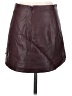 BCBGMAXAZRIA 100% Polyurethane Burgundy Faux Leather Skirt Size XS - photo 2