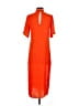 Future Collective 100% Polyester Orange Casual Dress Size XXS - photo 2