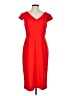 Connected Apparel Solid Red Cocktail Dress Size 10 - photo 1