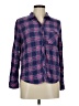 Rails 100% Rayon Plaid Purple Long Sleeve Button-Down Shirt Size M - photo 1