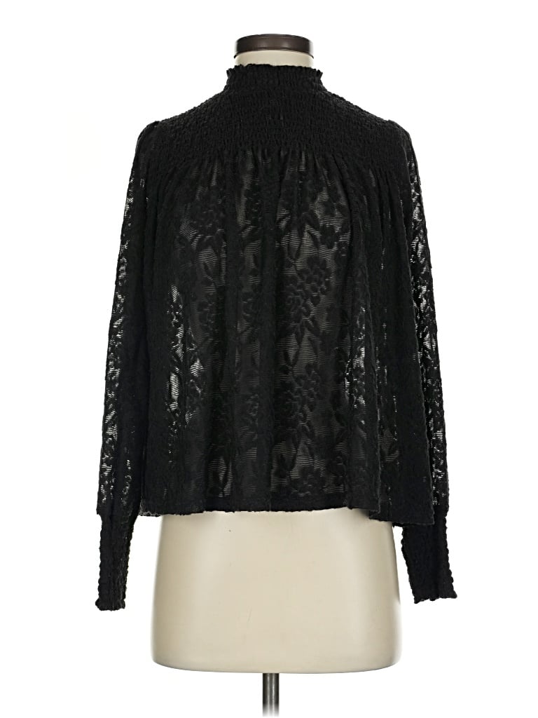 Pre-owned Deletta Long Sleeve Blouse In Black
