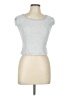 Just Polly Silver Sleeveless T-Shirt Size L - photo 1